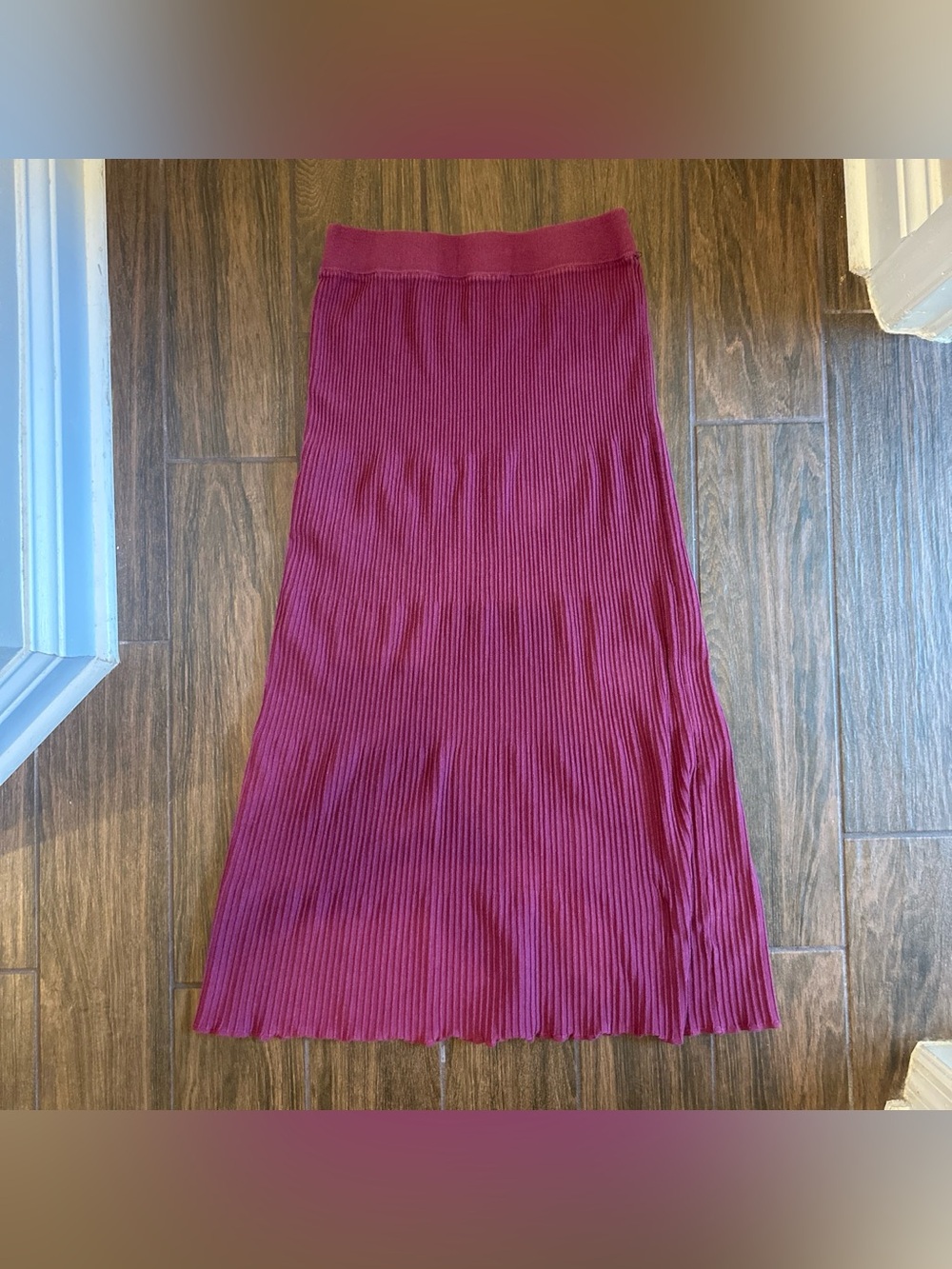 free people plum knit maxi skirt
